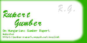 rupert gumber business card